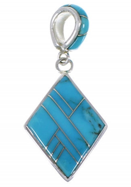 Sterling Silver Turquoise Pendant AX49358