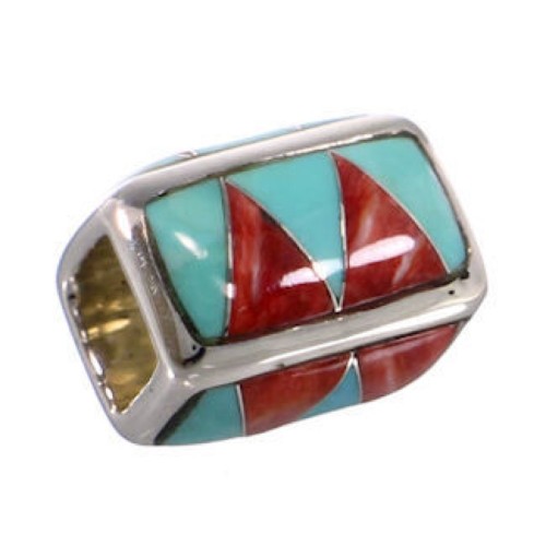 Silver Jewelry Turquoise Red Oyster Shell Bead Pendant HS38838