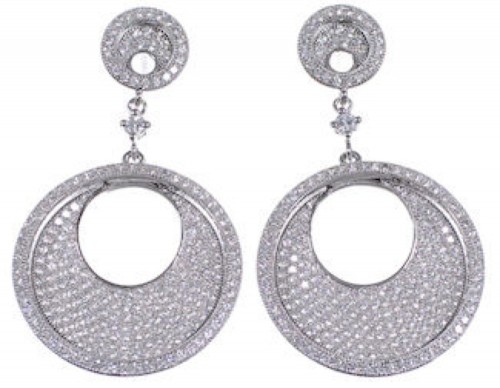 Cubic Zirconia And Authentic Sterling Silver Post Earrings DS55207