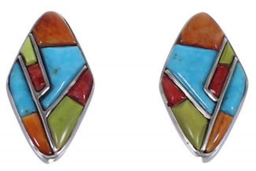 Whiterock Sterling Silver Mojave Turquoise Multicolor Earrings NS39519