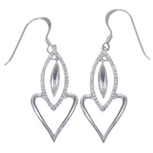 Cubic Zirconia And Genuine Sterling Silver Earrings GS55770