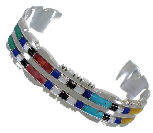 Sterling Silver Multicolor Southwest Bracelet TX39651