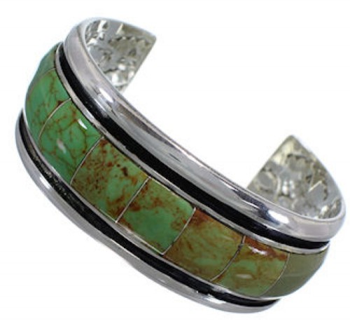 Southwestern Turquoise Silver Cuff Bracelet EX41595