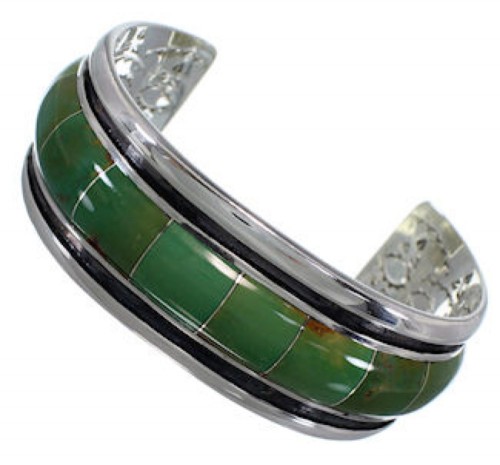 Southwestern Turquoise Inlay Cuff Bracelet EX41599