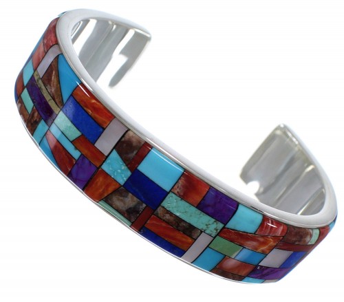 Multicolor And Silver Cuff Bracelet TX39720