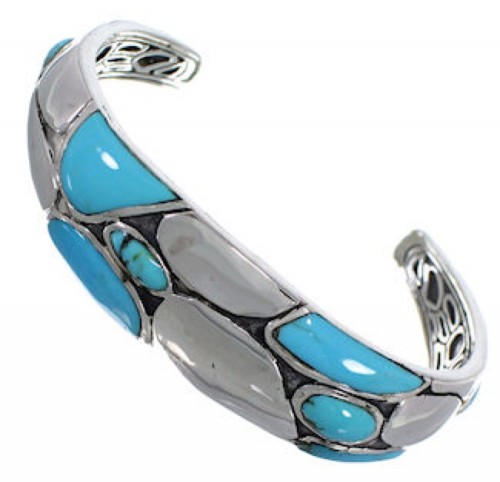 Silver And Turquoise Cuff Bracelet TX39587