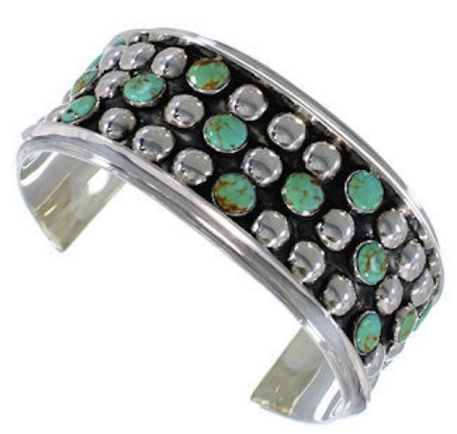 Sterling Silver Southwest Turquoise Jewelry Cuff Bracelet MX27529