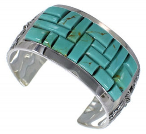 Southwest Jewelry Turquoise Sterling Silver Cuff Bracelet MX27117