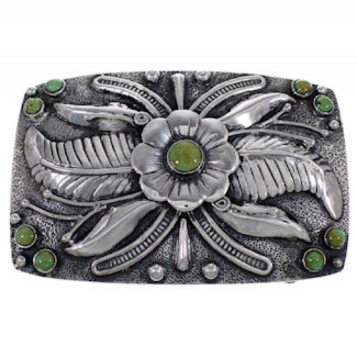 Sterling Silver And Turquoise Jewelry Belt Buckle YS59872