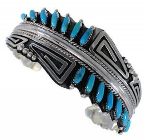 Sterling Silver Jewelry Turquoise Southwest Cuff Bracelet FX28169