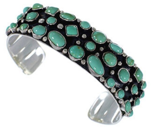 Southwest Sterling Silver Turquoise Cuff Bracelet Jewelry VX37752