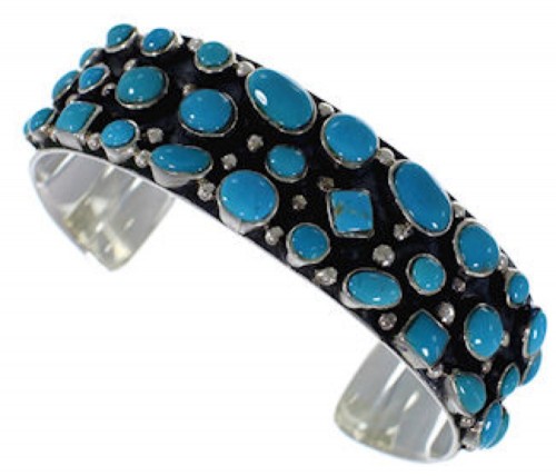 Sterling Silver Turquoise Cuff Bracelet Jewelry VX37756