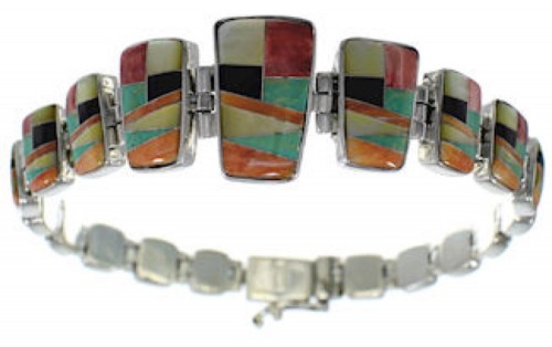 Sunset WhiteRock Multicolor Sterling Silver Link Bracelet PX35347