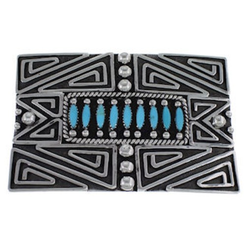 Turquoise Sterling Silver Southwest Belt Buckle PX29143