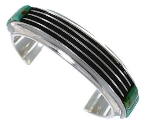 Southwest Jewelry Sterling Silver Turquoise Cuff Bracelet EX27418