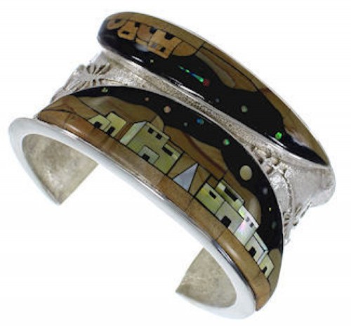 Dragonfly Native American Design Multicolor Cuff Bracelet MX28045