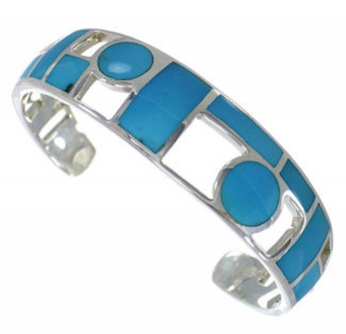 Sterling Silver Southwest Turquoise Jewelry Cuff Bracelet MX27363