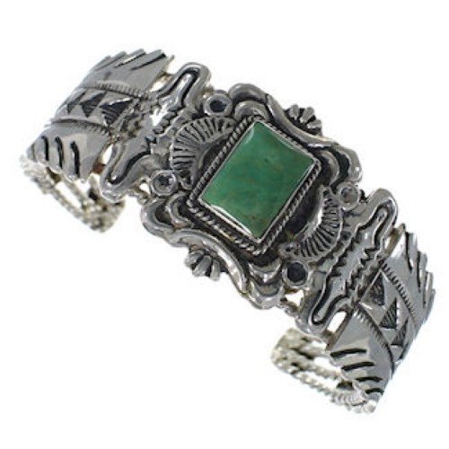 Authentic Sterling Silver And Turquoise Jewelry Cuff Bracelet RS75378
