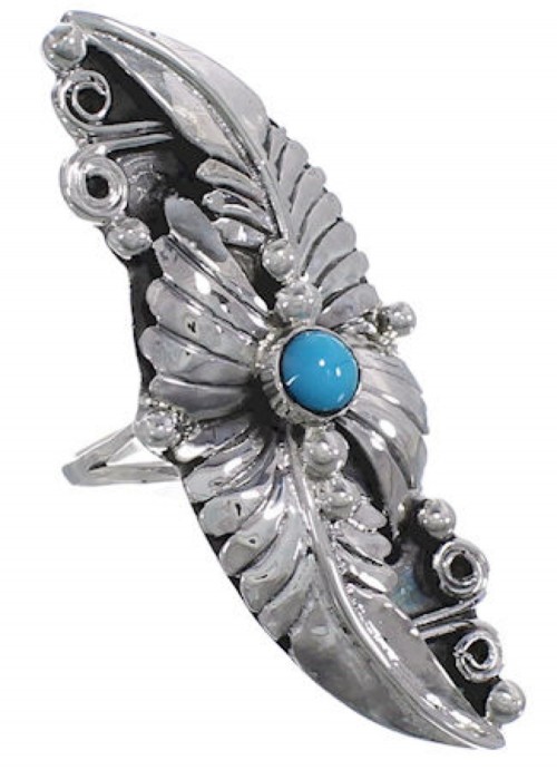 Turquoise Silver Southwest Ring Size 7-1/2 NS54787