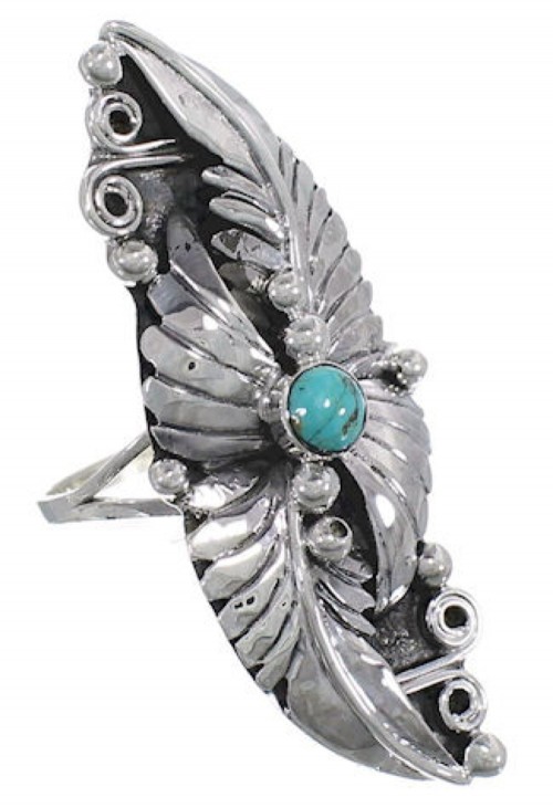 Southwest Jewelry Turquoise Silver Ring Size 5-3/4 NS54790