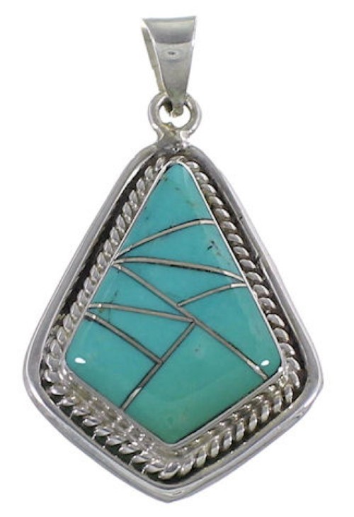 Turquoise Southwest Silver Pendant Jewelry EX29602