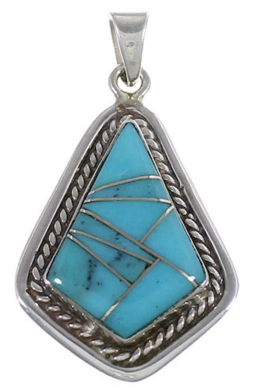 Turquoise And Genuine Sterling Silver Pendant EX29586