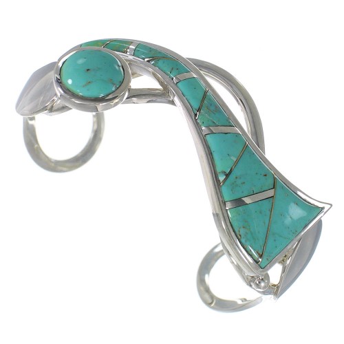 Southwest Turquoise And Sterling Silver Bracelet TX40244