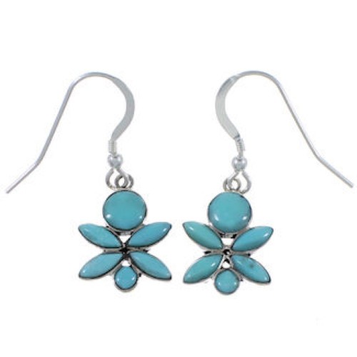 Genuine Sterling Silver Earrings Turquoise JW63000