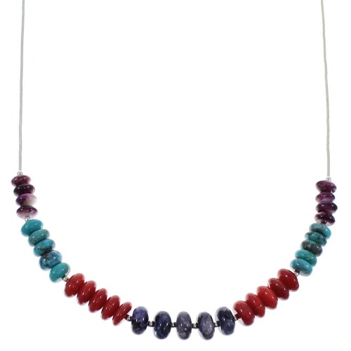 Multicolor Jewelry Liquid Silver Necklace PX41100