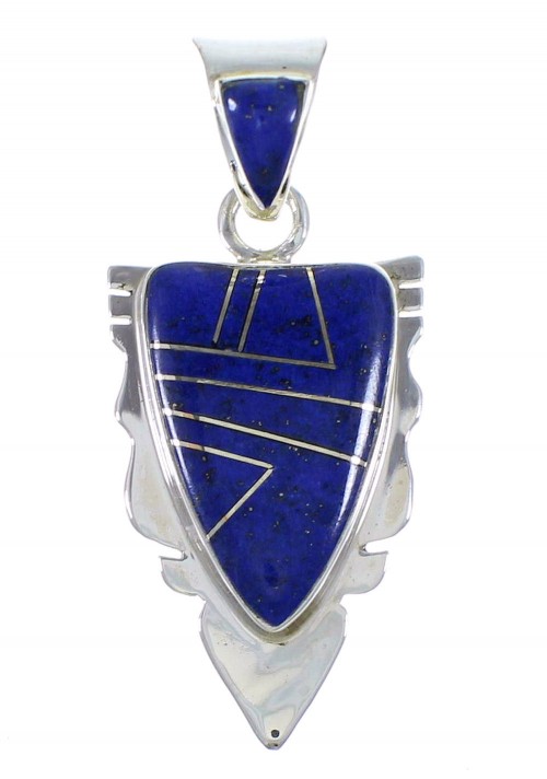 Southwestern Lapis Silver Pendant EX44213