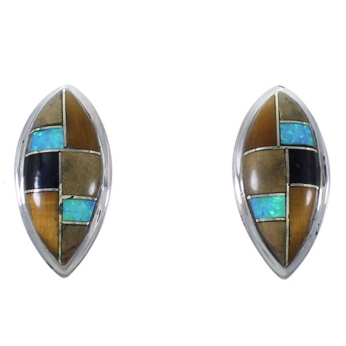 Multicolor Inlay Southwest Earrings EX41220