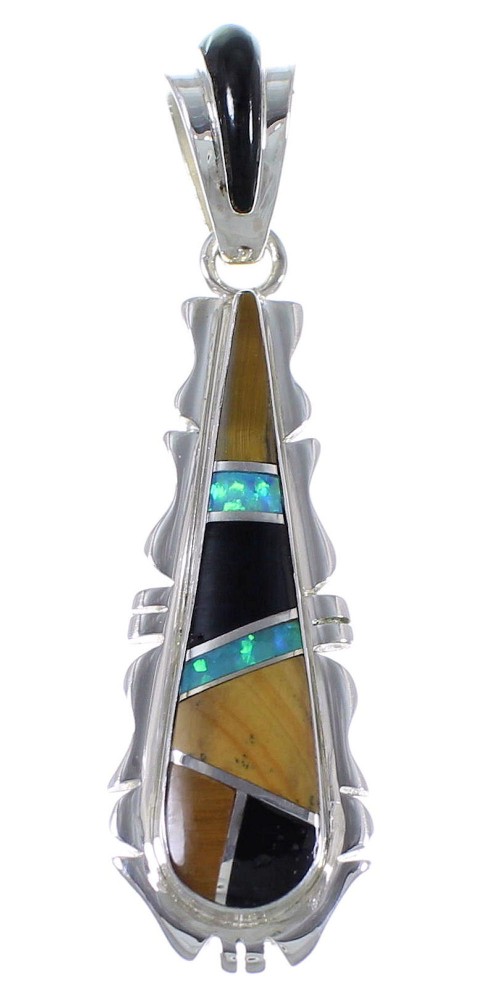 Southwestern Multicolor Inlay Pendant EX41240