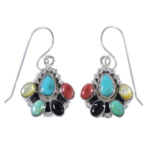 Multicolor And Sterling Silver Earrings EX41028