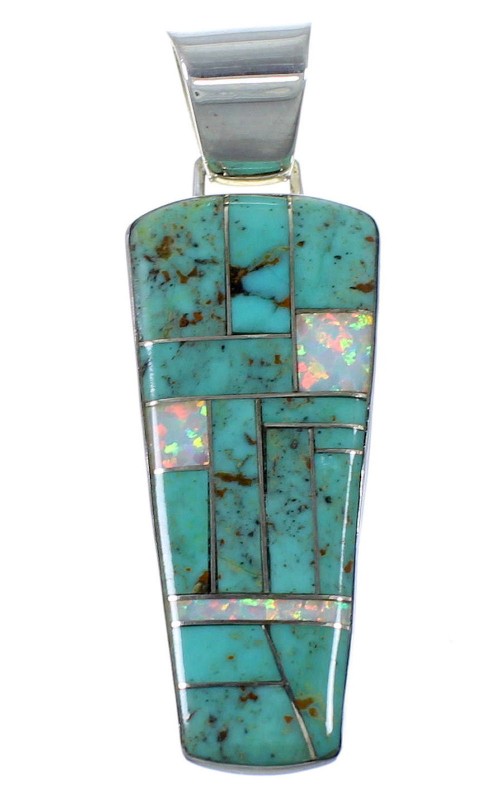 Sterling Silver Turquoise Jewelry Opal Pendant PX41697