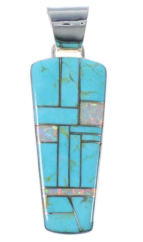 Turquoise Opal Inlay Jewelry Pendant PX41719