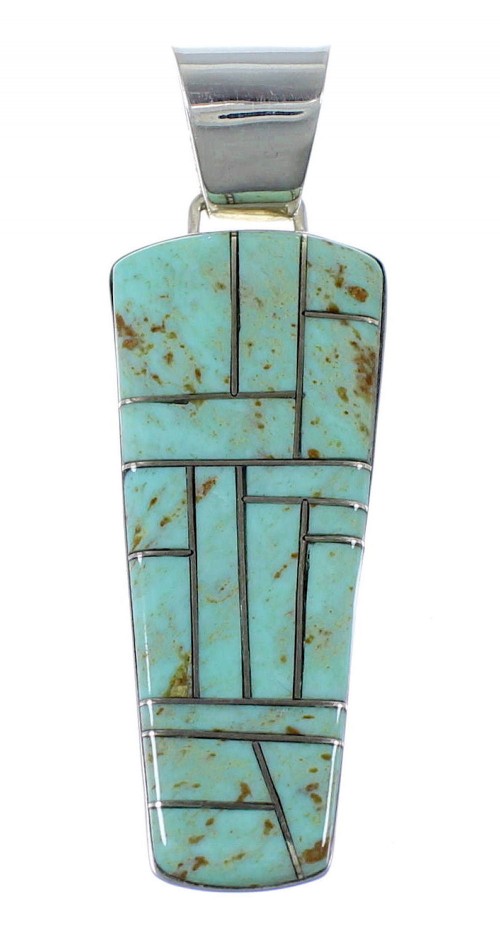 Southwestern Jewelry Turquoise Inlay Pendant PX41760