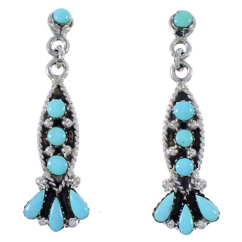 Sterling Silver Southwest Turquoise Earrings CX46368