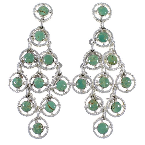Turquoise Southwest Sterling Silver Earrings CX46543