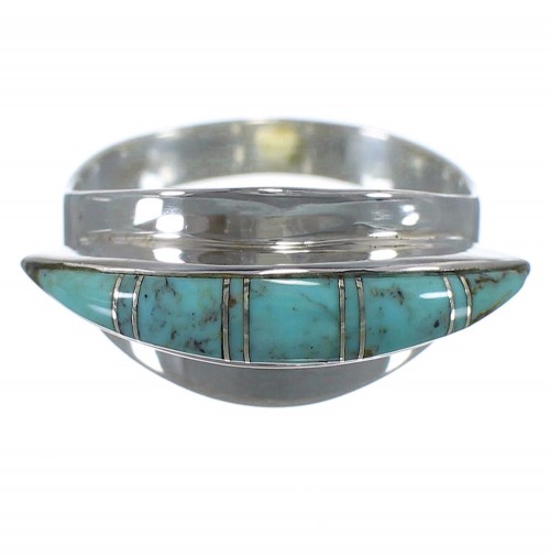 Turquoise Southwest Sterling Silver Ring Size 6-3/4 EX44907