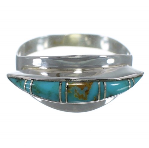 Turquoise Sterling Silver Southwestern Ring Size 7-3/4 EX44920