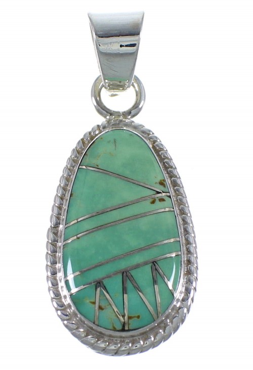 Southwestern Turquoise Inlay Jewelry Pendant PX42955