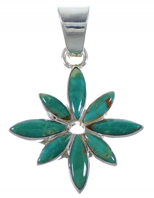 Southwest Sterling Silver Turquoise Pendant PX43013