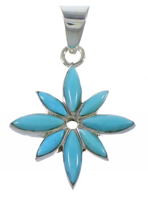 Turquoise Jewelry Southwest Sterling Silver Pendant PX43014