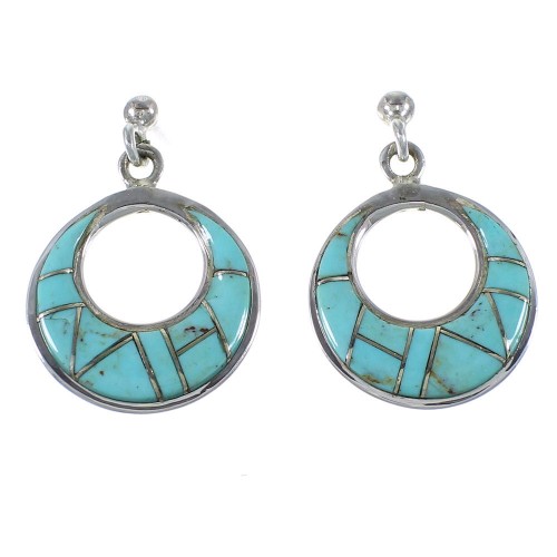 Sterling Silver Turquoise Southwest Jewelry Earrings CX45837