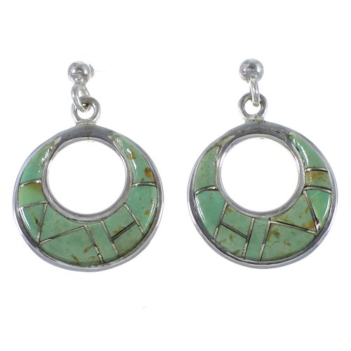 Turquoise Jewelry Genuine Sterling Silver Earrings CX45862