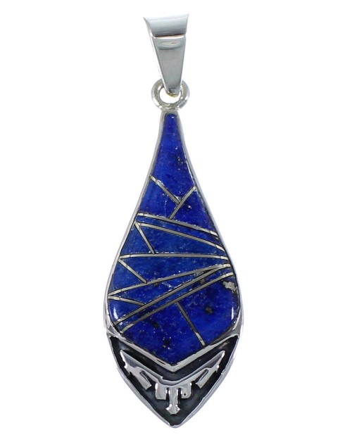 Southwest Lapis Sterling Silver Jewelry Pendant CX46670