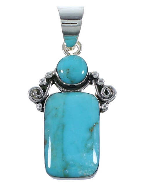Southwest Jewelry Turquoise Sterling Silver Pendant CX46713
