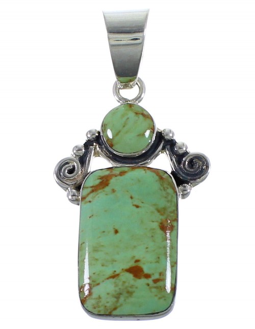 Southwest Turquoise Sterling Silver Jewelry Pendant CX46720