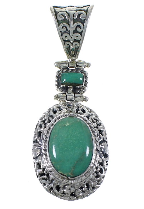 Southwest Sterling Silver And Turquoise Pendant CX46772