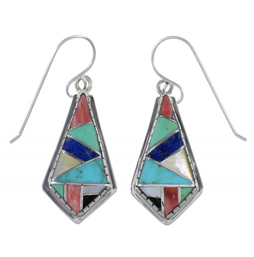 Southwest Silver Multicolor Earrings CX45370